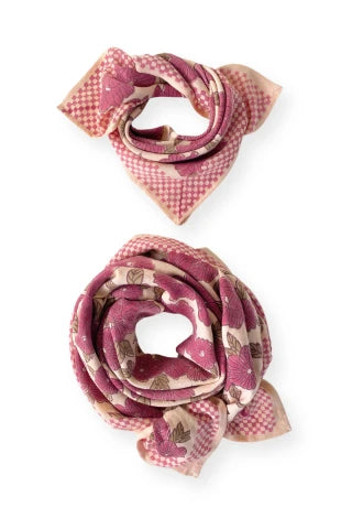 Small Foulard Manika "Bloom" - Macadamia