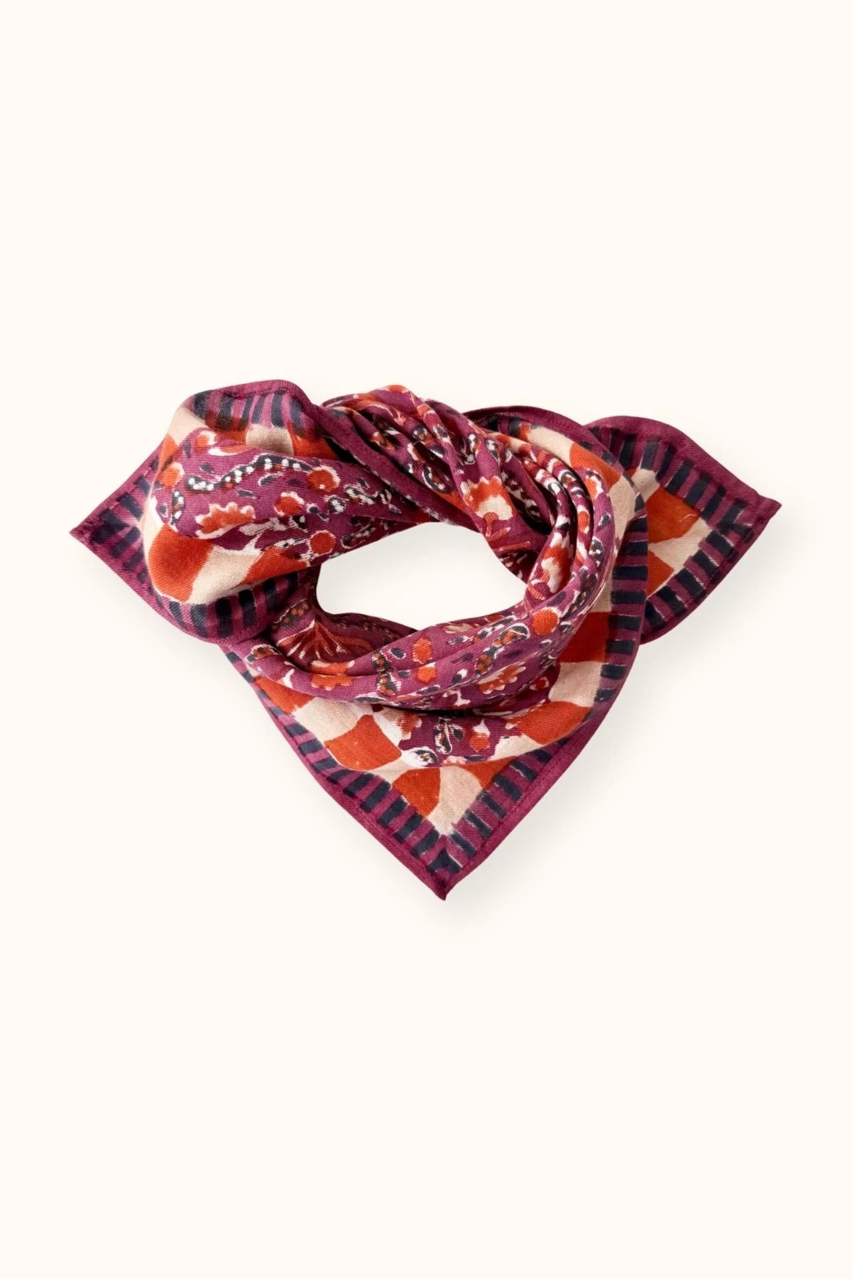 Small Foulard Manika "Cactus" Cherry
