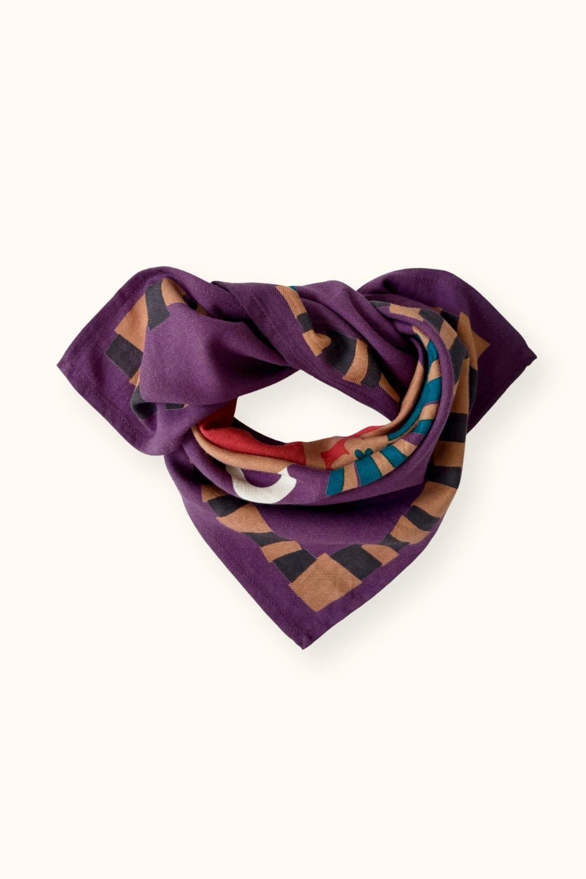 Small Foulard Manika "Corazon" Mauve