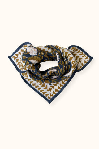 Small Foulard Manika "Éventail" Orage