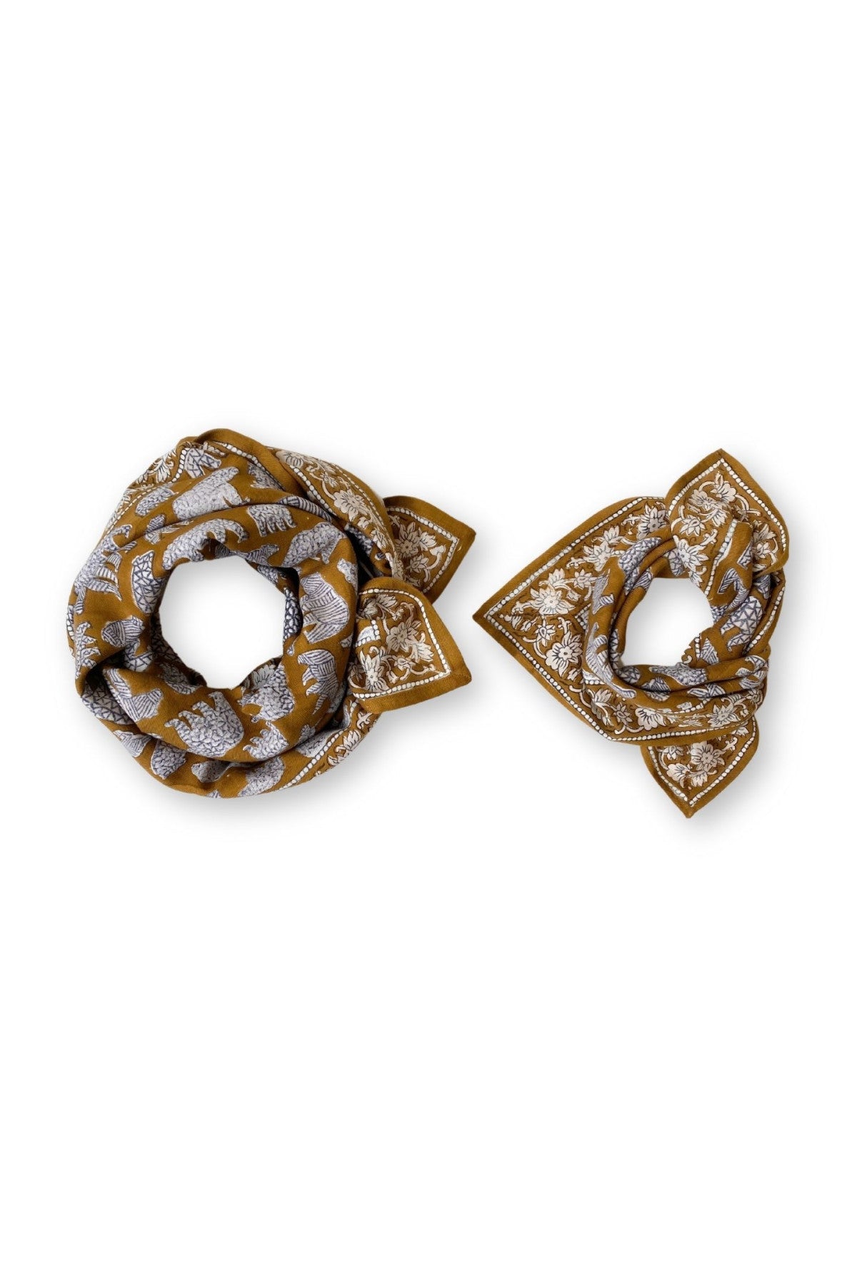 Small Foulard Manika "Ours" Tapenade