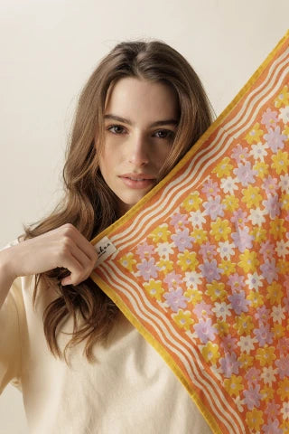 Small Foulard Manika Paquerette ORANGE