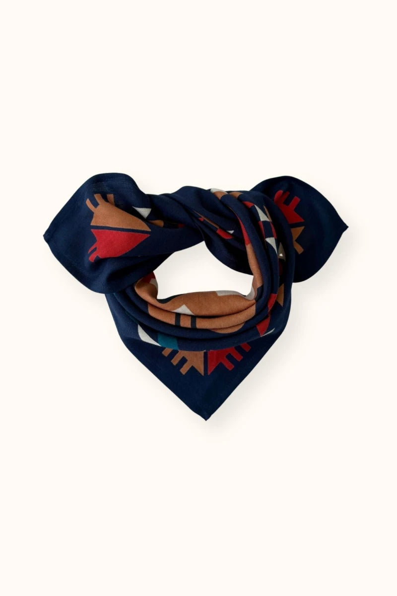 Small Foulard Manika "Rajah" Navy
