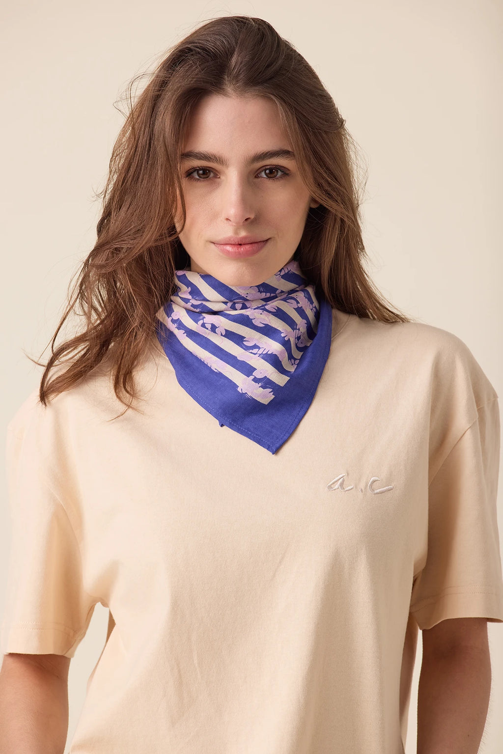 Small Foulard Manika Sebastien MAUVE