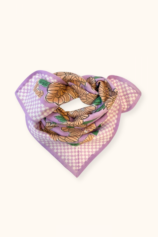 Small Foulard Manika "Bloom" lavande