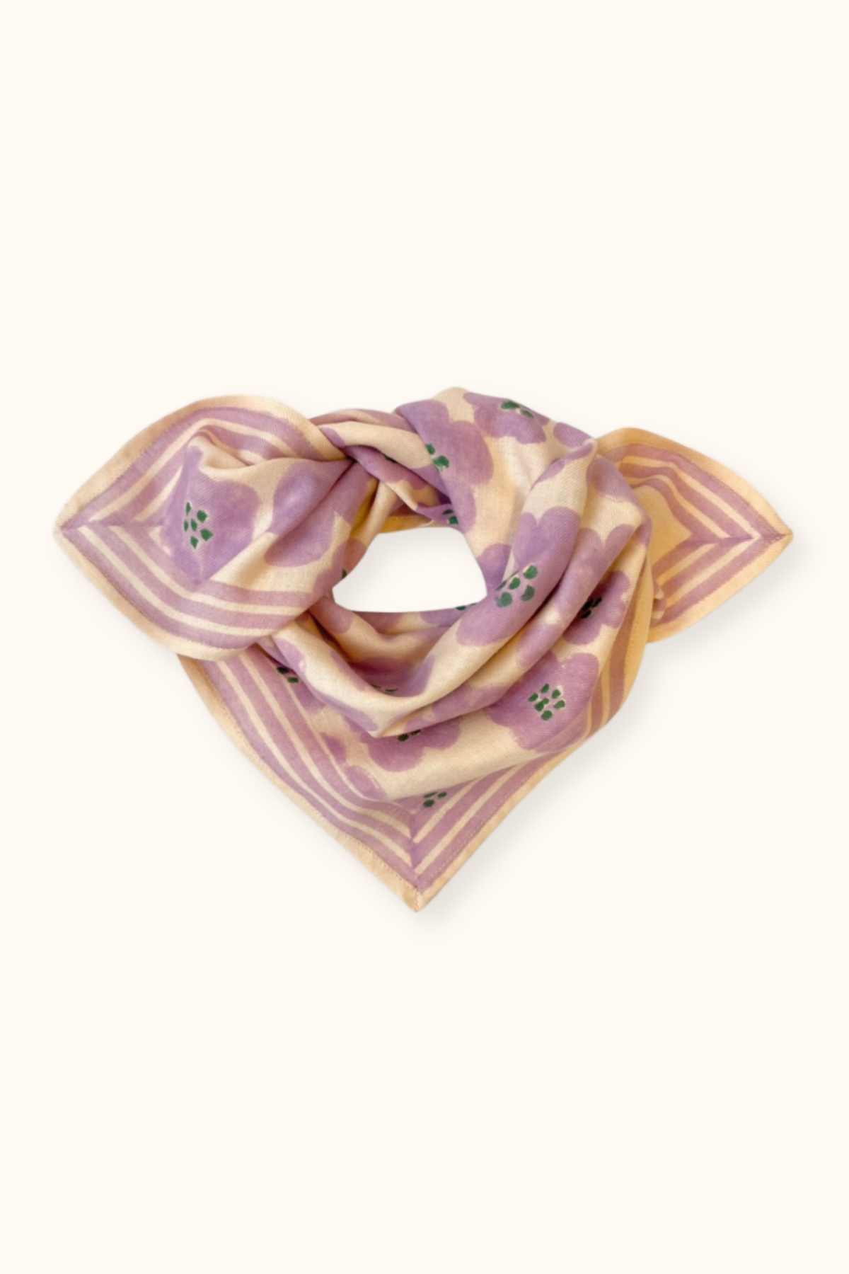 Small Foulard Manika "Flora Bold" lavende