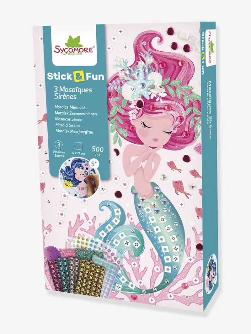 Stick'N Fun - Mini Mosaïques - Sirènes - 5 ans +