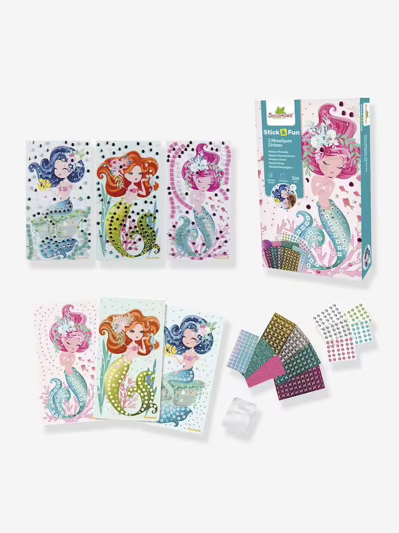Stick'N Fun - Mini Mosaïques - Sirènes - 5 ans +