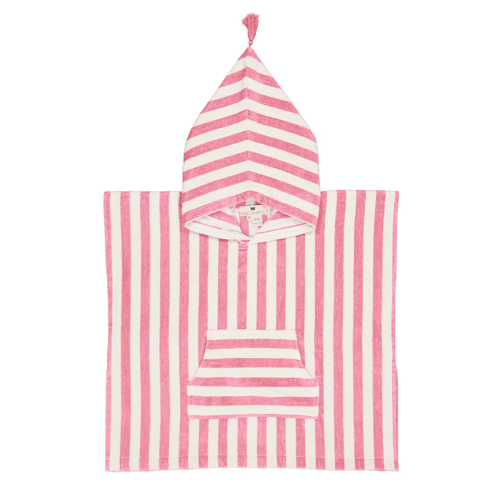 Poncho de bain Suzon - Rayures Strawberry 4-6 ans
