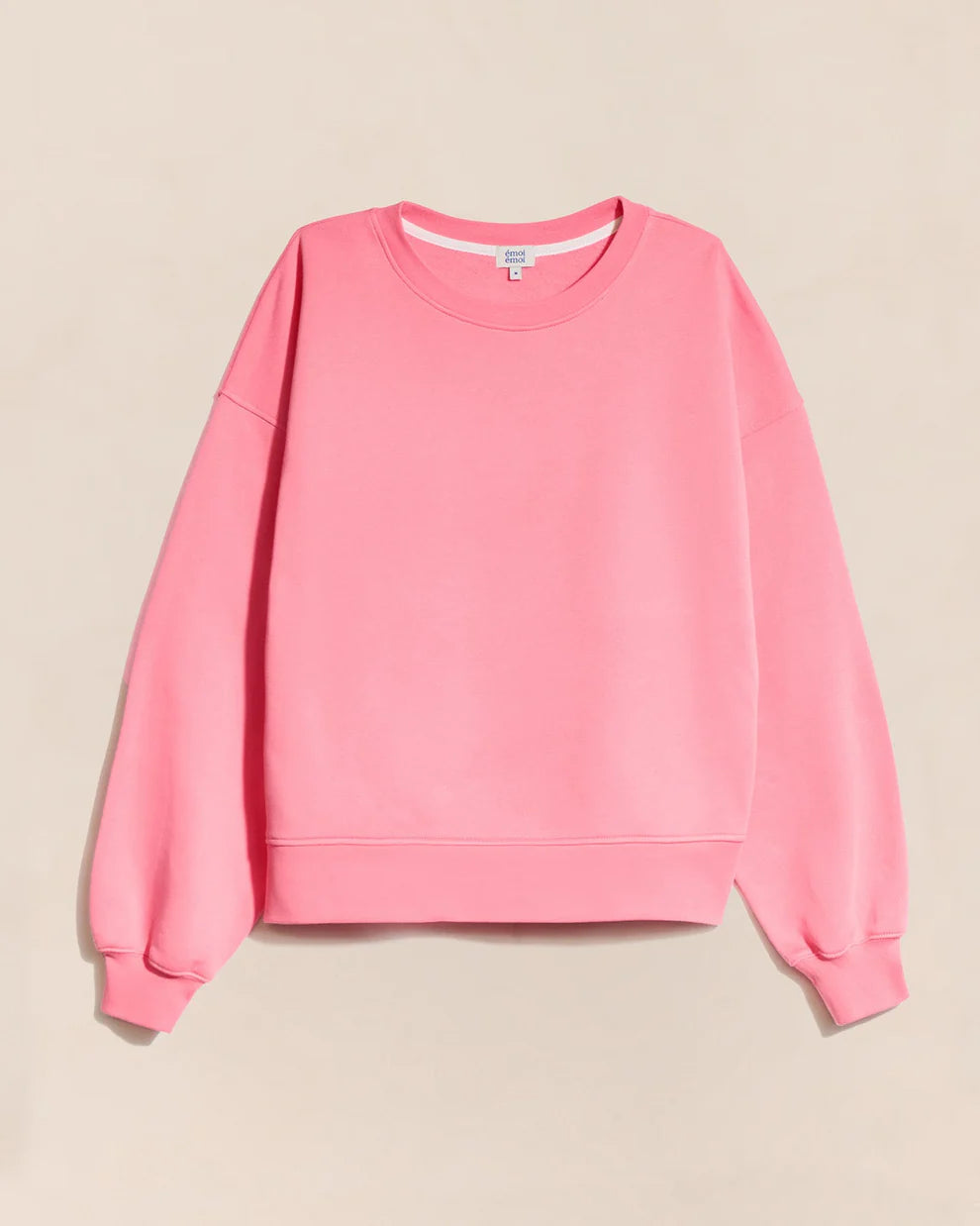 Le sweat - Coeur solaire femme avec coudières en coton bio - rose