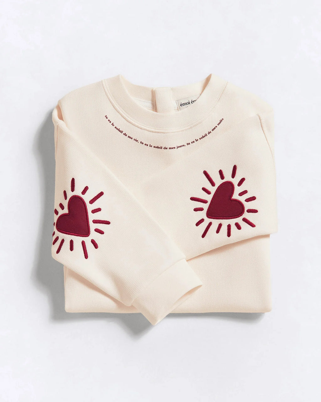 Le sweat Cœur solaire - crème