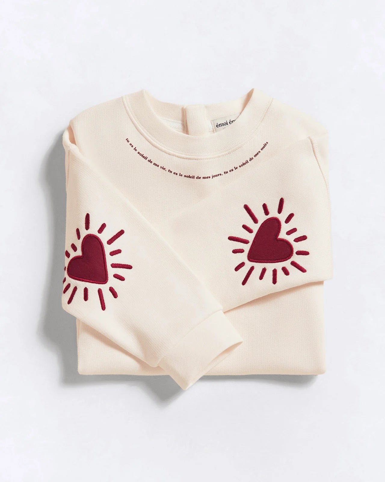 Le sweat Cœur solaire - crème