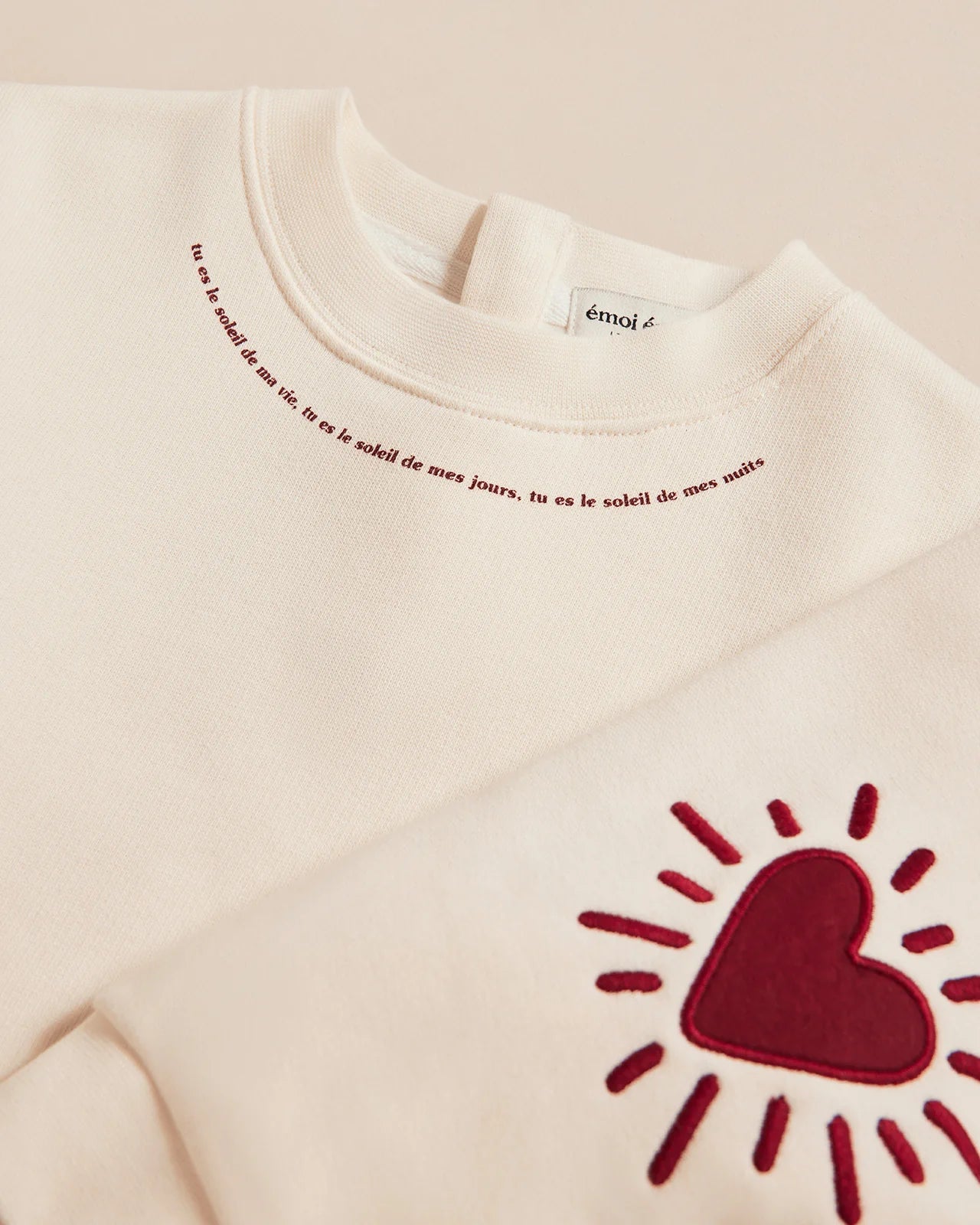 Le sweat Cœur solaire - crème