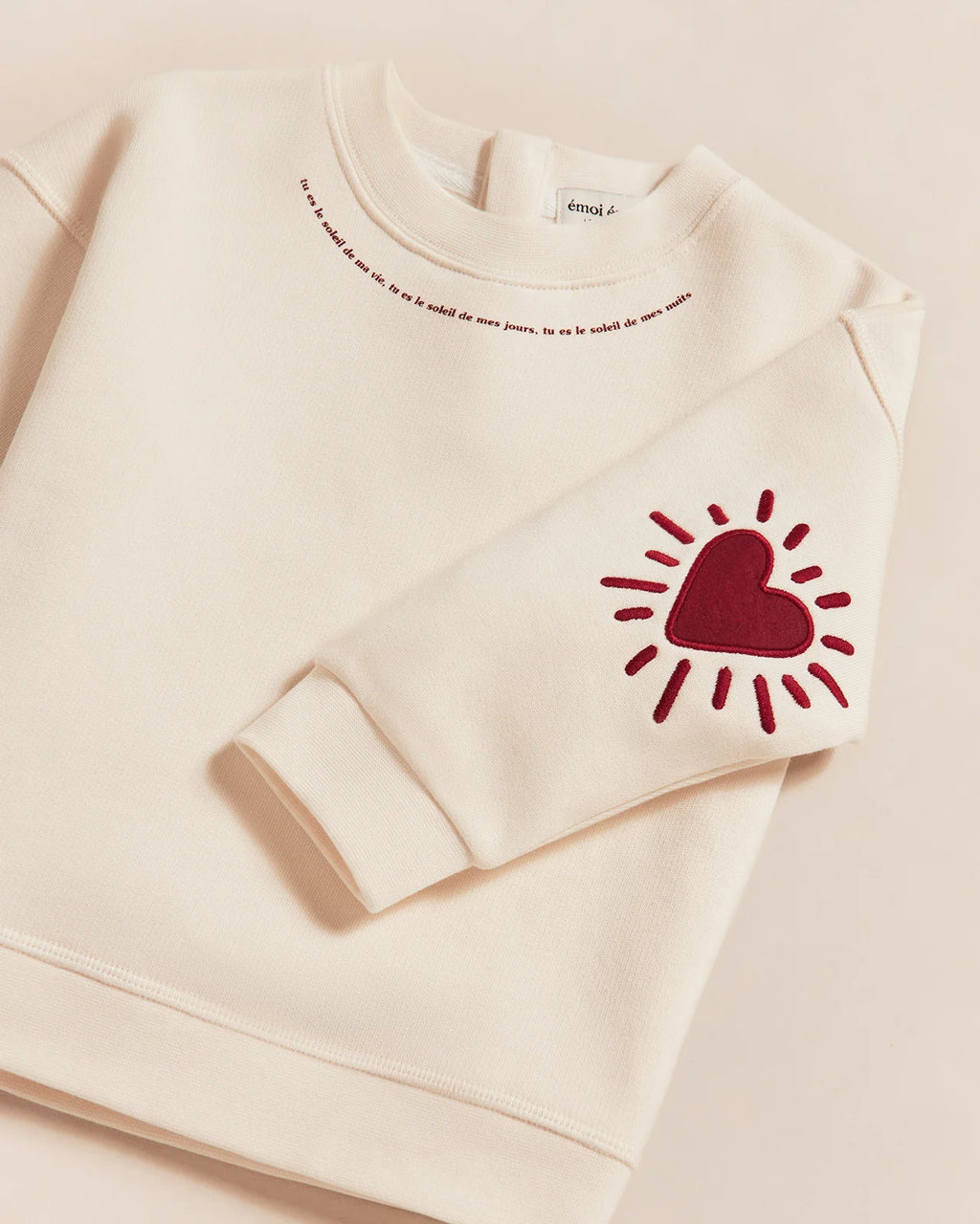 Le sweat Cœur solaire - crème