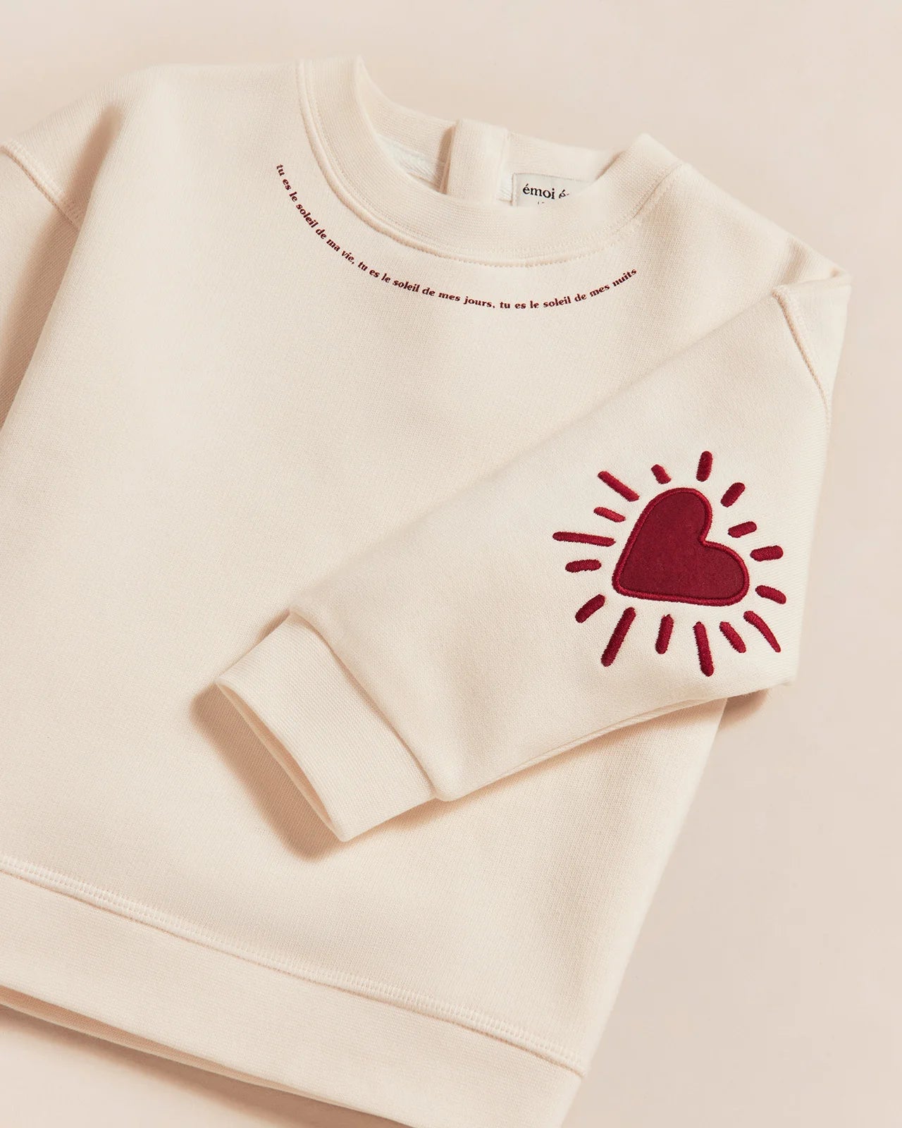 Le sweat Cœur solaire - crème