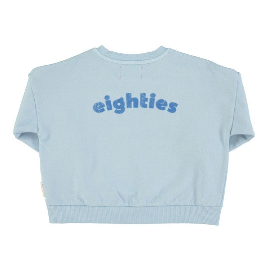 Sweatshirt enfants - bleu clair / vague multicolore - Piupiuchick