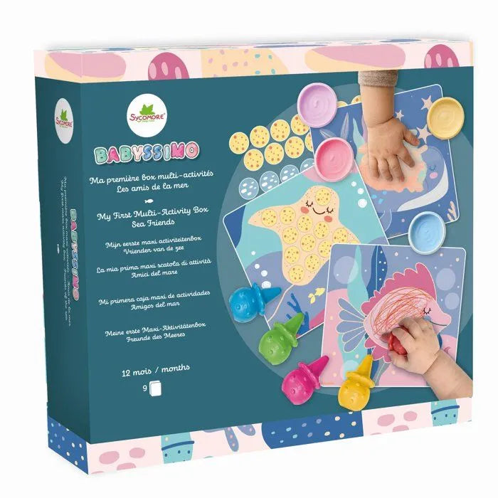 Coffret multi-activités XL - SYCOMORE - Babyssimo Amis de la Mer - Peinture - Coloriage - Autocollants