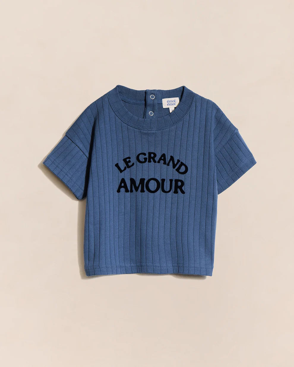 Le t-shirt - Le grand amour enfant en coton bio - bleu
