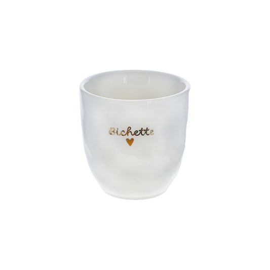 Tasse à café "Bichette" cœur doré