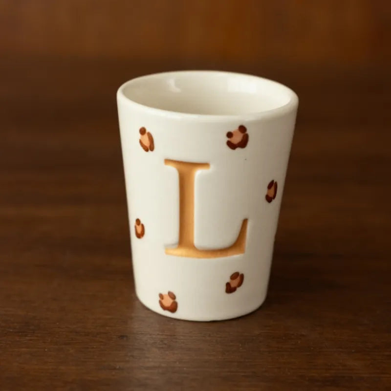 Tasse léopard - lettres