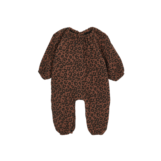 Tenue poupée sans col - léopard marron