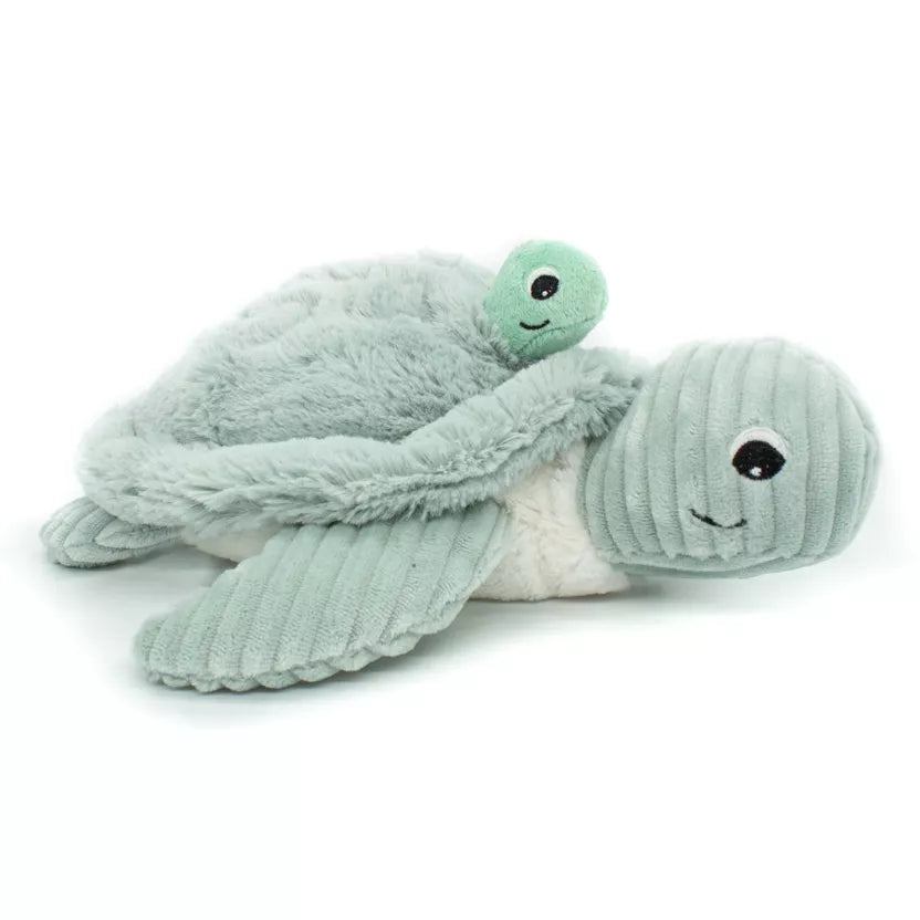 LES PTIPOTOS - PELUCHE SAUVENOU LA TORTUE MAMAN & BEBE MENTHE - 30CM
