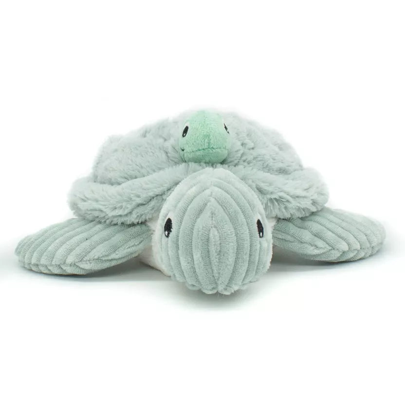 LES PTIPOTOS - PELUCHE SAUVENOU LA TORTUE MAMAN & BEBE MENTHE - 30CM