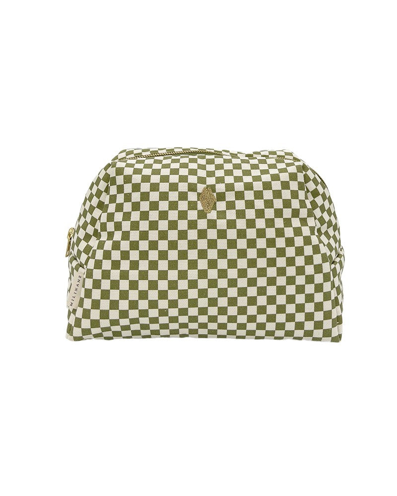 TROUSSE DE TOILETTE DAMIER - JADE