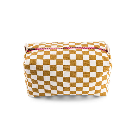 Trousse de toilette Vic - Damier Caramel