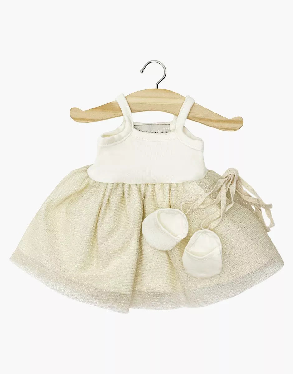 Tutu Rosella milk doré et ses chaussons de danse à lacets