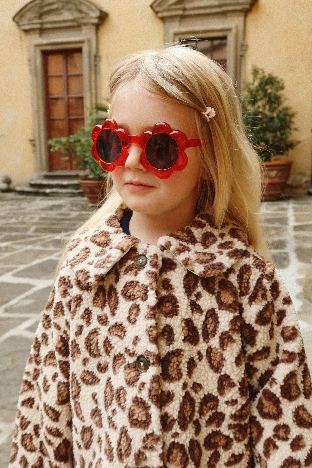 Lunettes de Soleil Fleur | Rouge - KONGES SLOJD