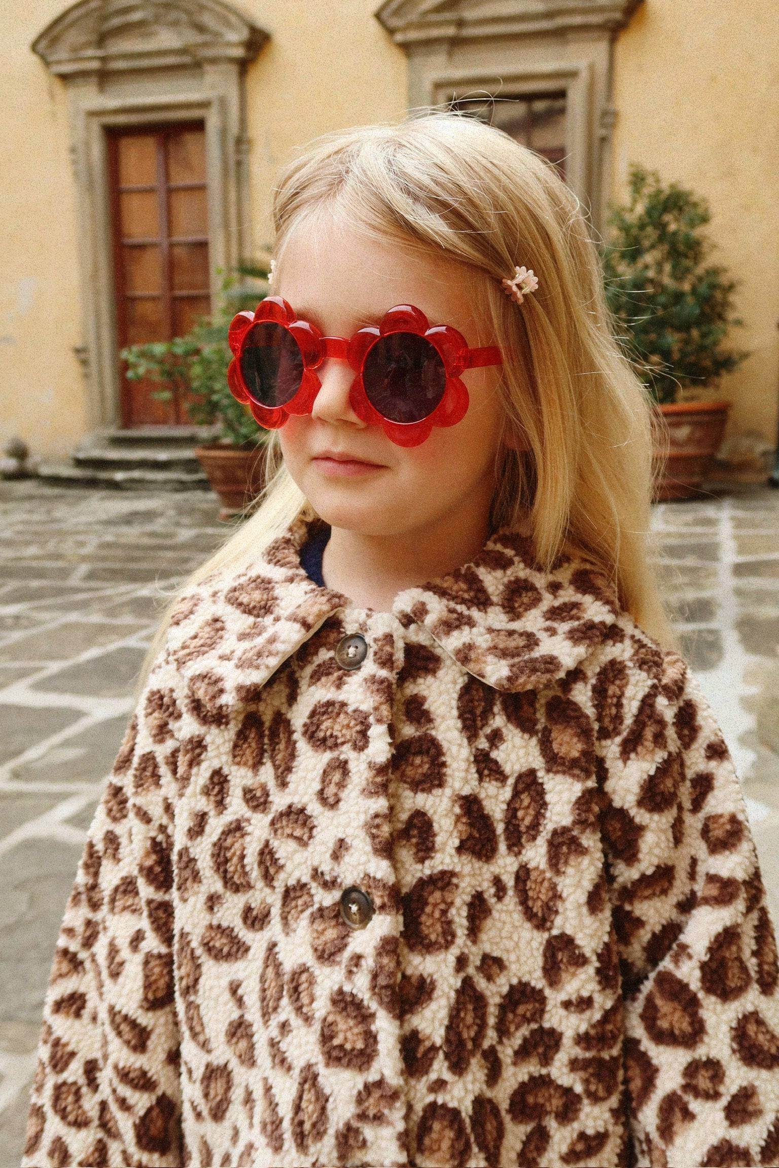 Lunettes de Soleil Fleur | Rouge - KONGES SLOJD