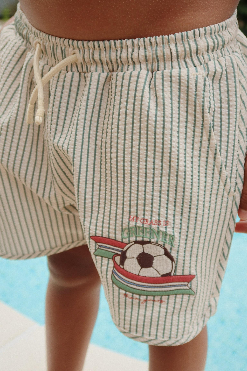 SHORT DE BAIN SEER ASNOU - TEA STRIPE