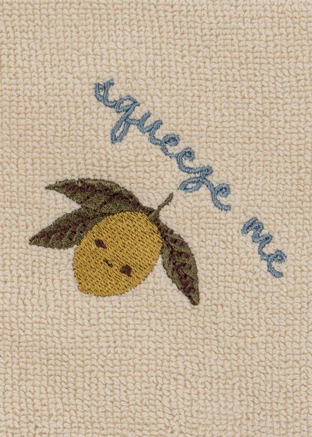 SERVIETTE ÉPONGE BRODÉE - CITRON