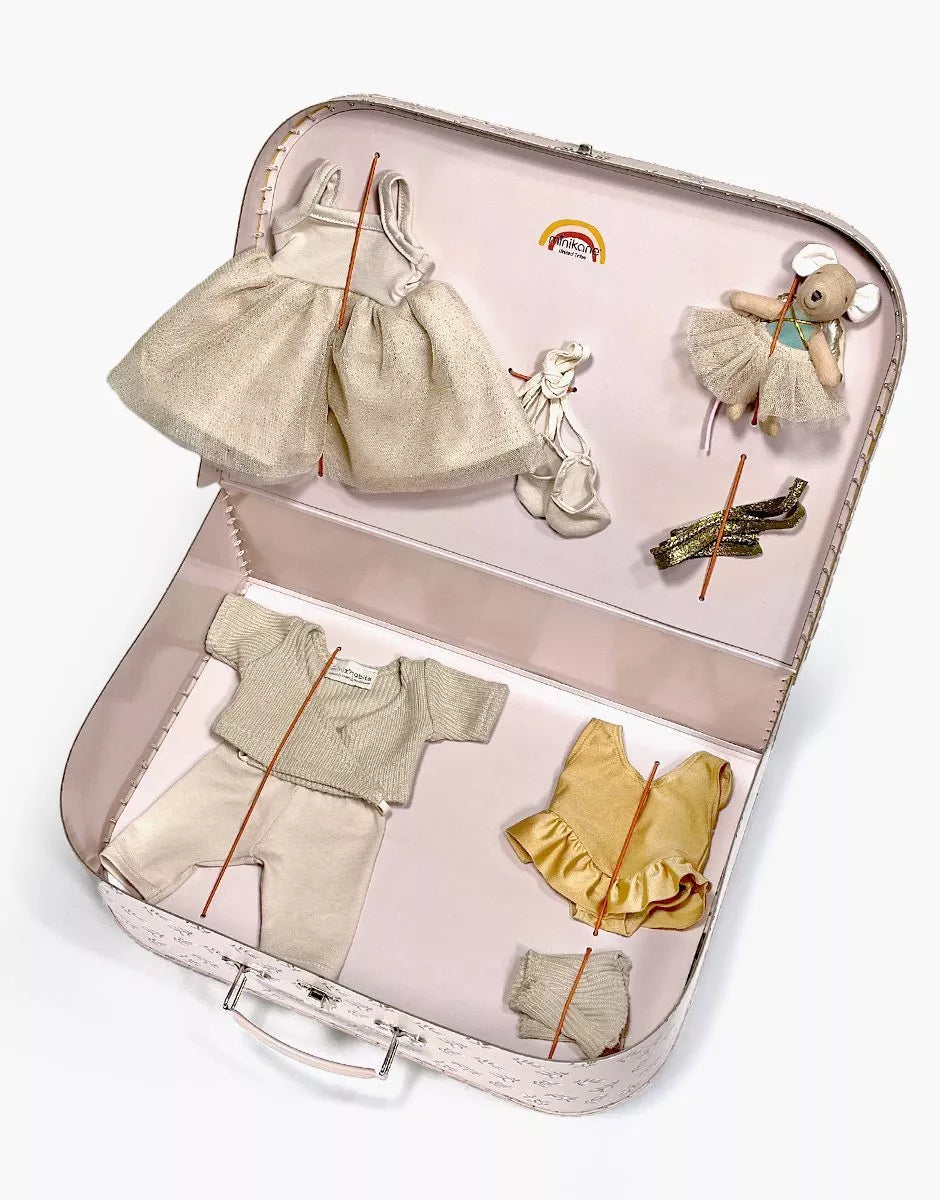 Ma Valise d’antan de Danseuse « Petite Étoile » dorée pour poupée Gordis