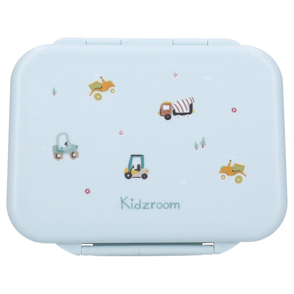 Lunch box inox véhicules bleu