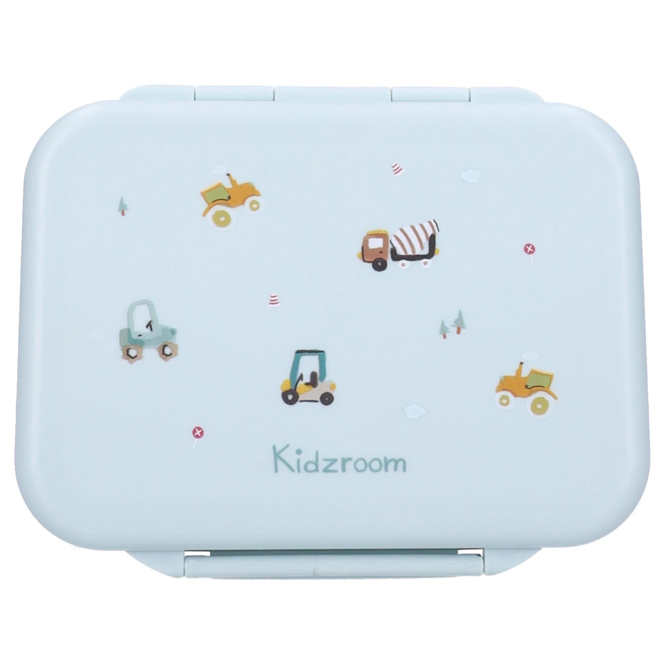 Lunch box inox véhicules bleu