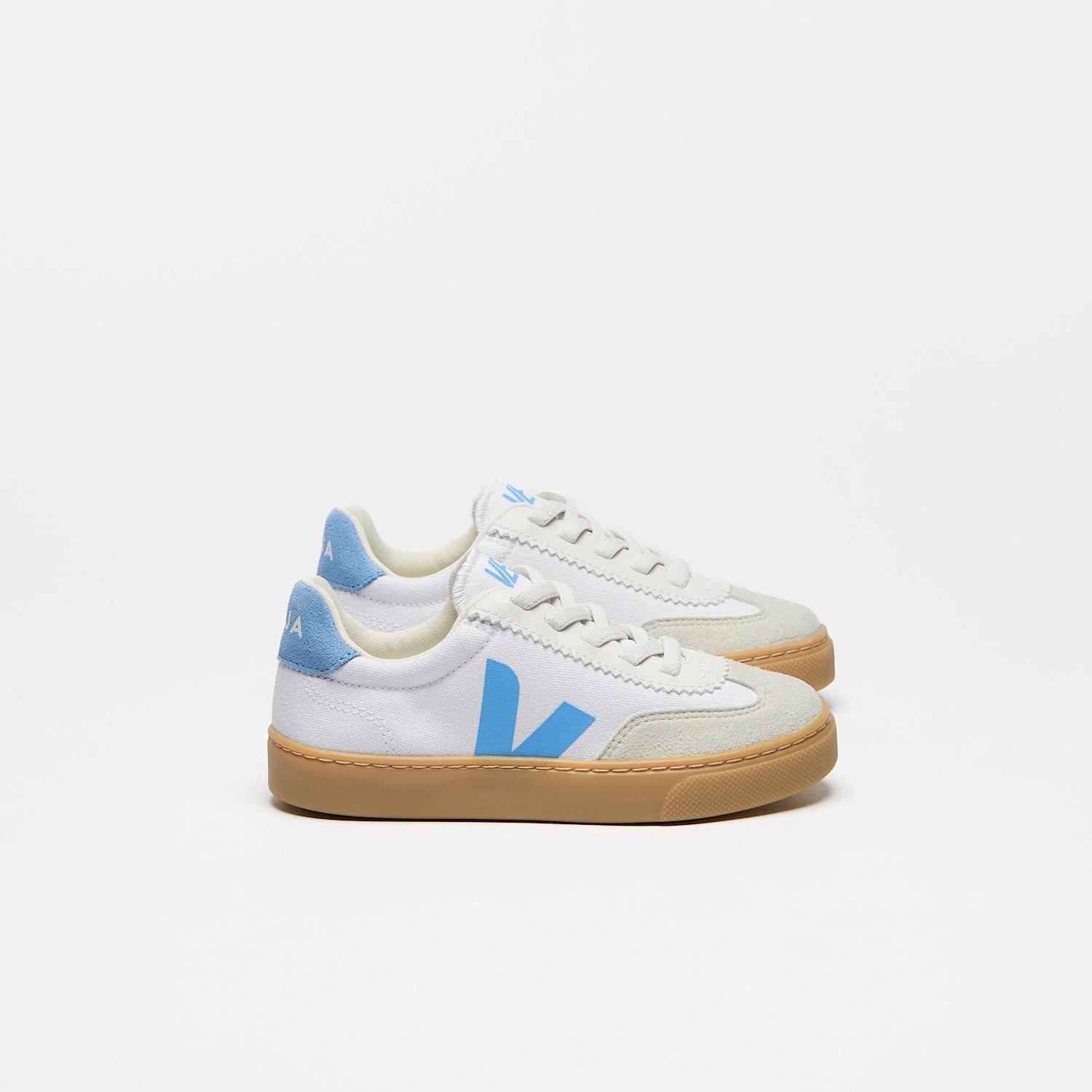 VOLLEY ELASTIC LACES CANVAS WHITE AQUA NATURAL