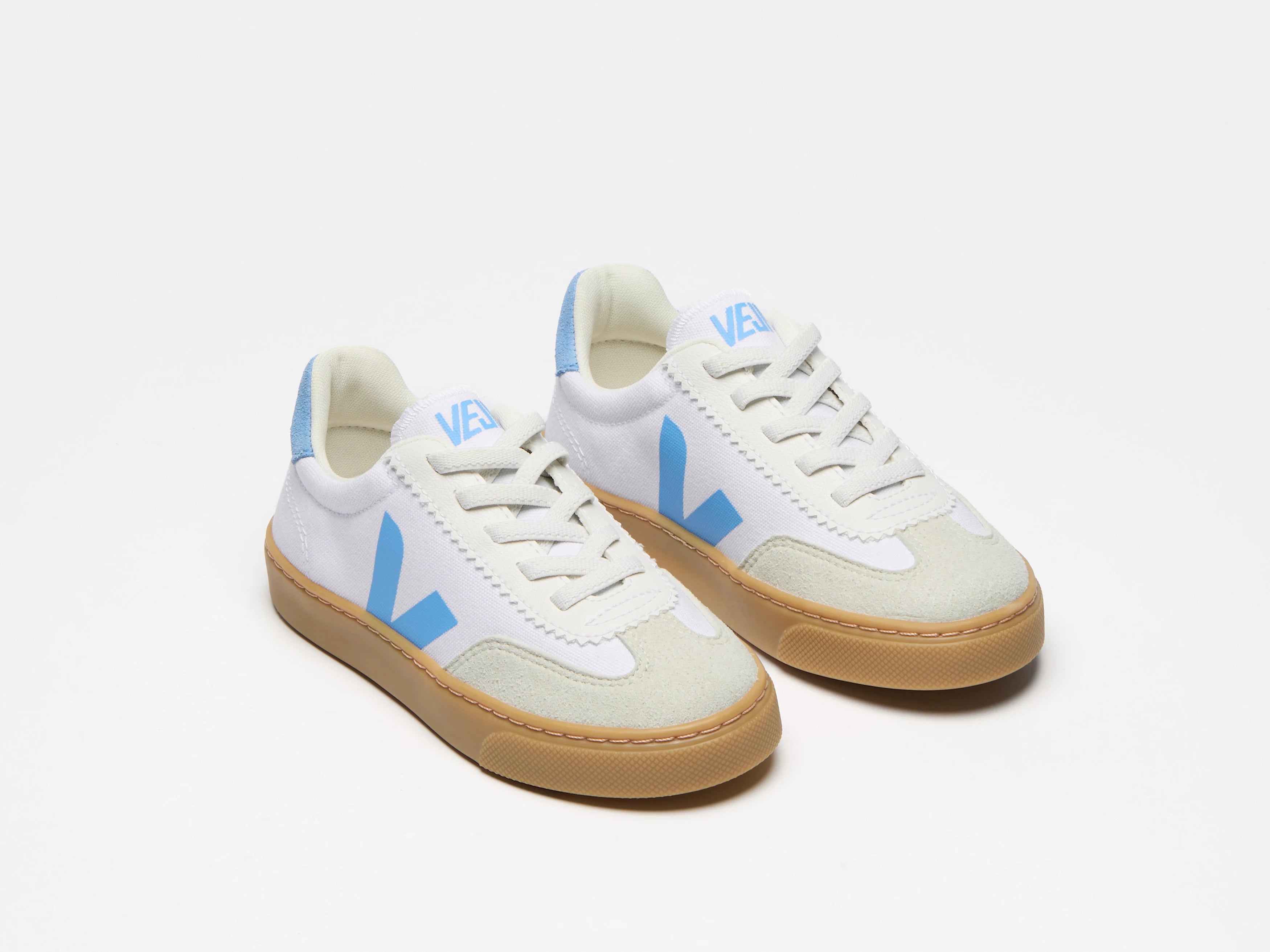 VOLLEY ELASTIC LACES CANVAS WHITE AQUA NATURAL