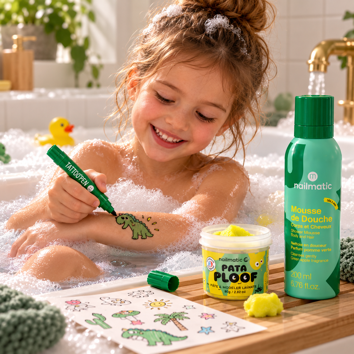Coffret bain enfant « The Green Machine »