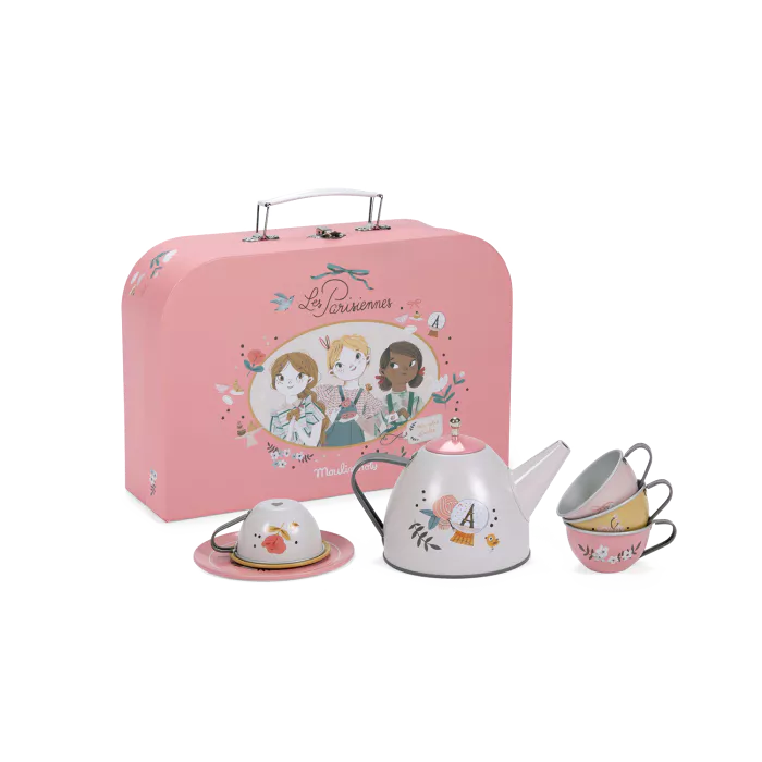 Valise dînette thé métal - Les parisiennes
