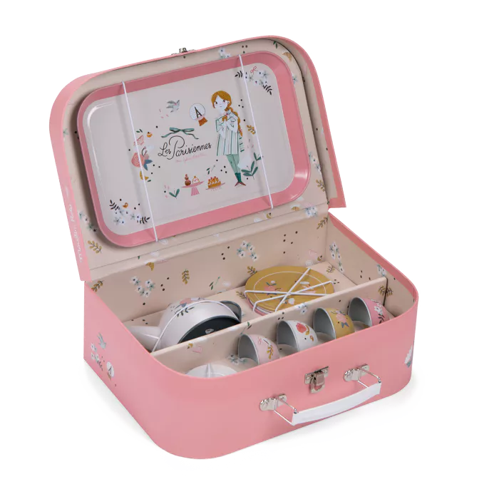 Valise dînette thé métal - Les parisiennes