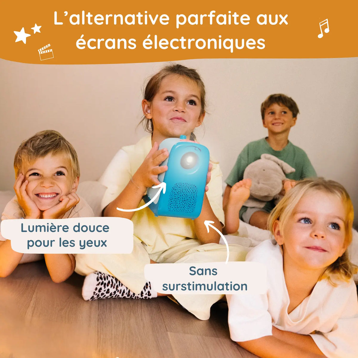 Tikino, le Vidéoprojecteur des 3-10 ans sur batterie - La Boite à Histoires qui fait voir les choses en grand