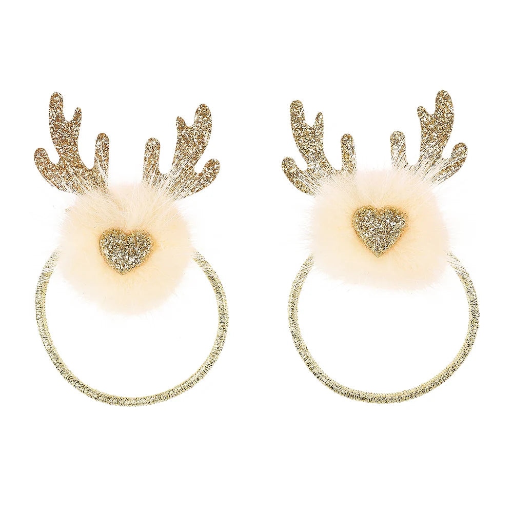 Élastiques à cheveux de Noël en forme de renne Zona