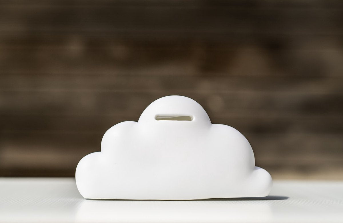 Tirelire nuage blanc