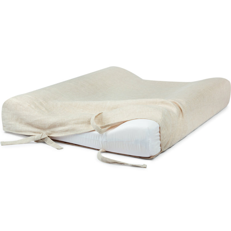 Lin Français Housse de matelas à langer • gris