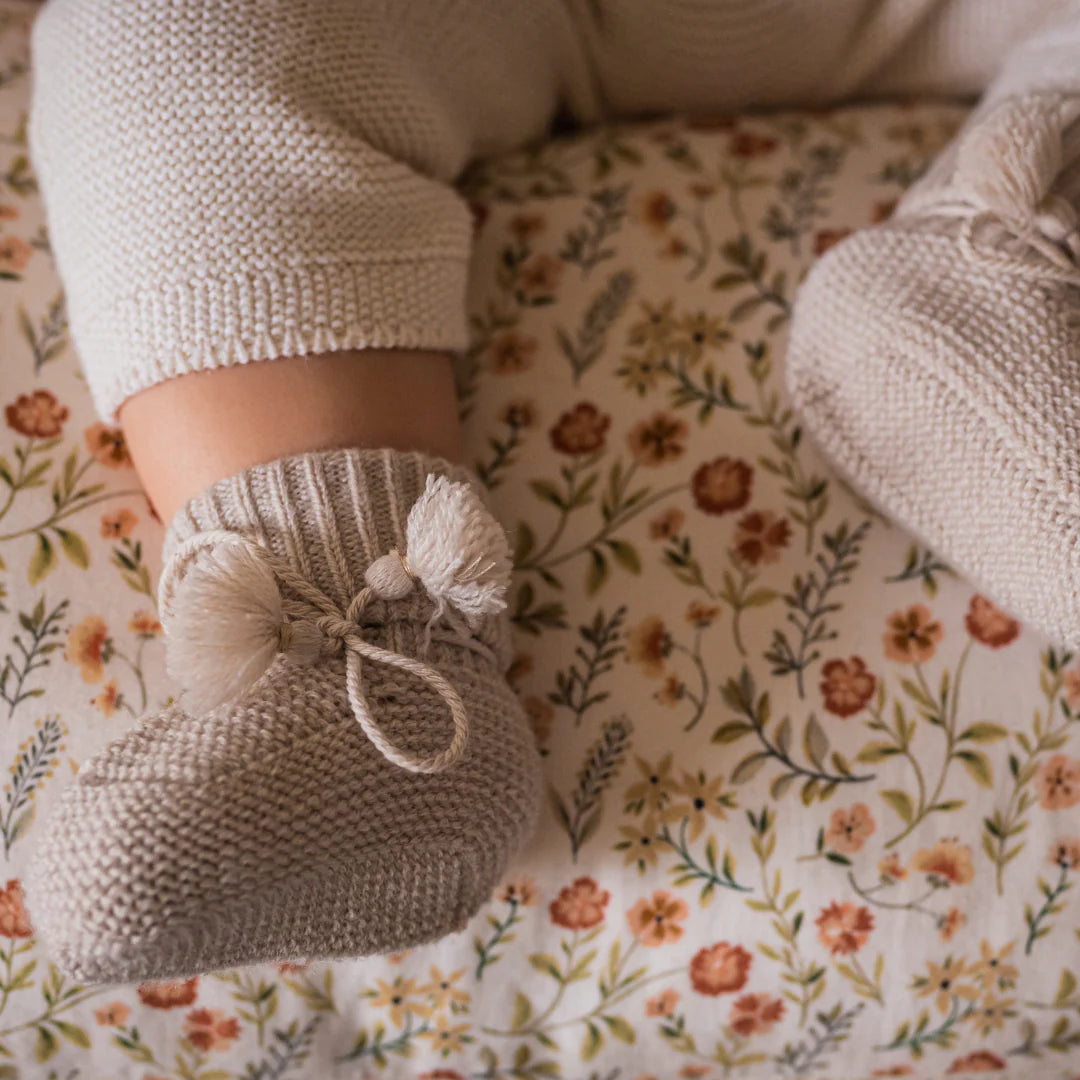 Chaussons bébé Gris perle