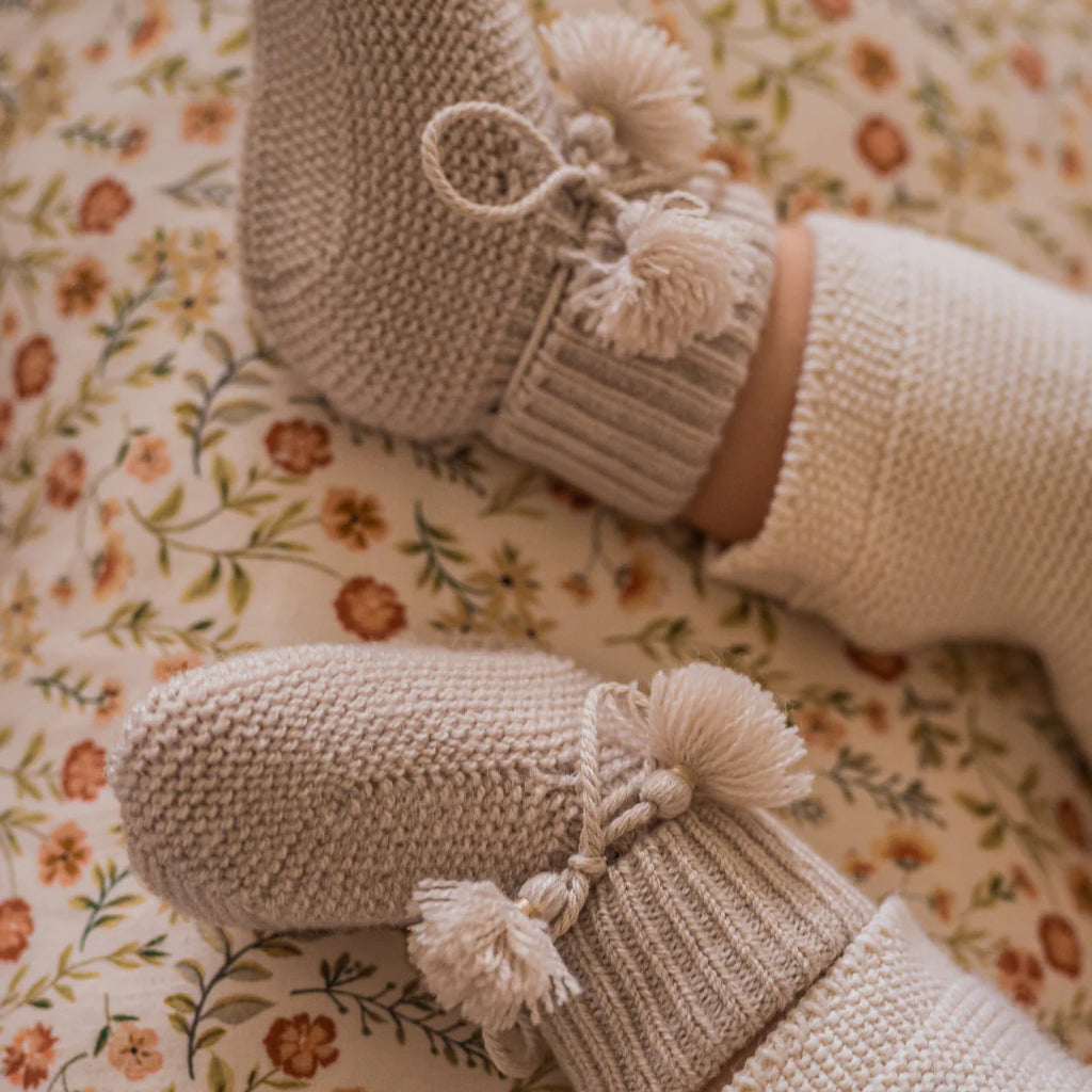 Chaussons bébé Gris perle