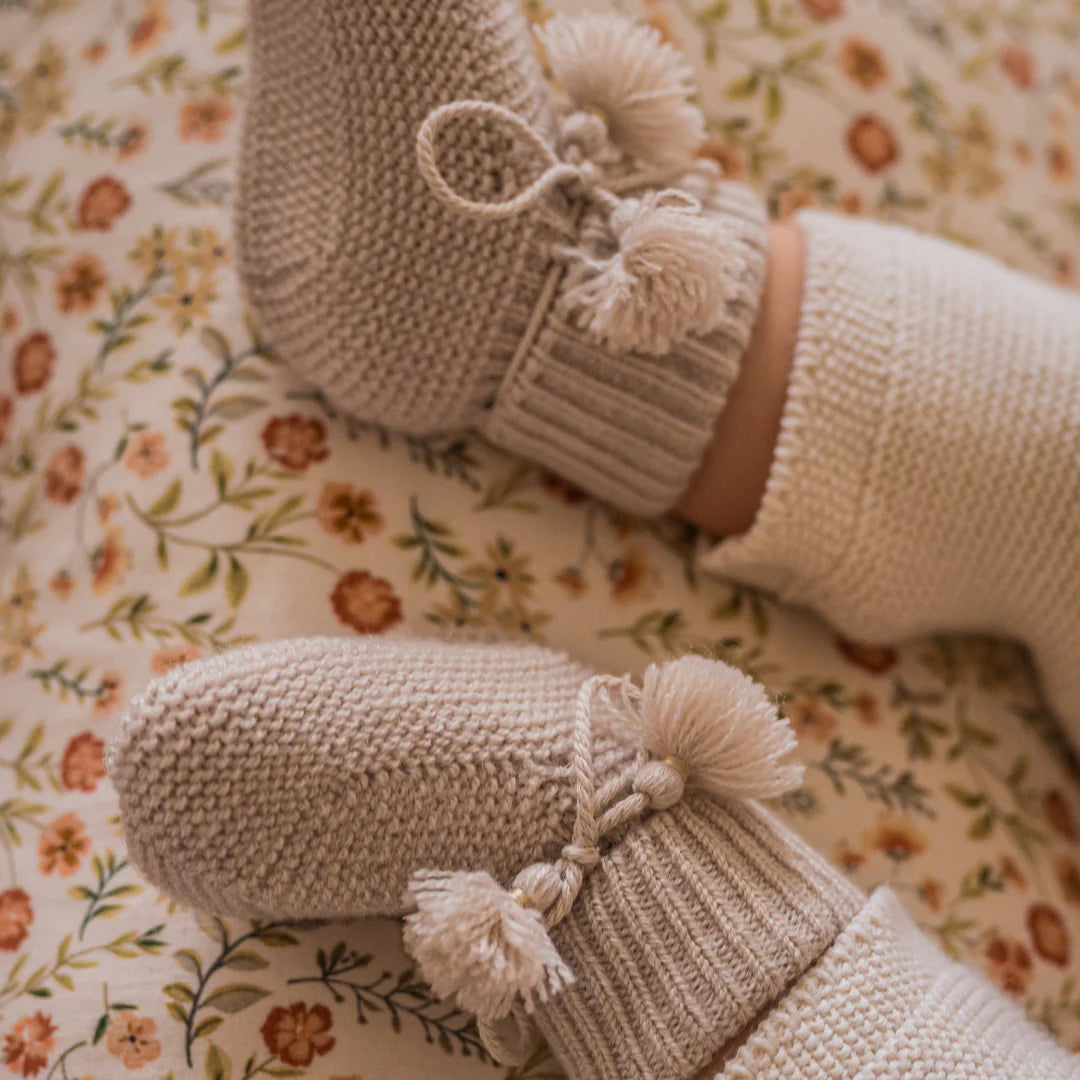 Chaussons bébé Gris perle
