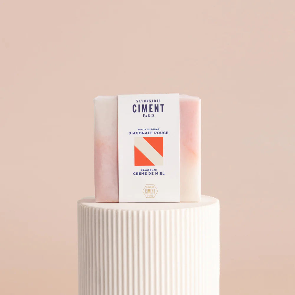 SAVON SURGRAS DIAGONALE ROUGE | CRÈME DE MIEL